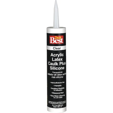 All-Source 10.1 Oz. Clear Siliconized Acrylic Latex Caulk 77014